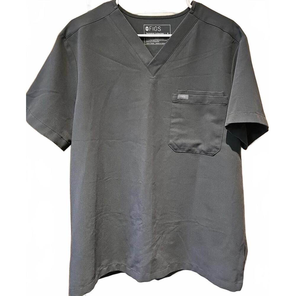 Figs Technical Collection Scrub Shirt Top Size M Leon  Sage/MossPocket Po#5633